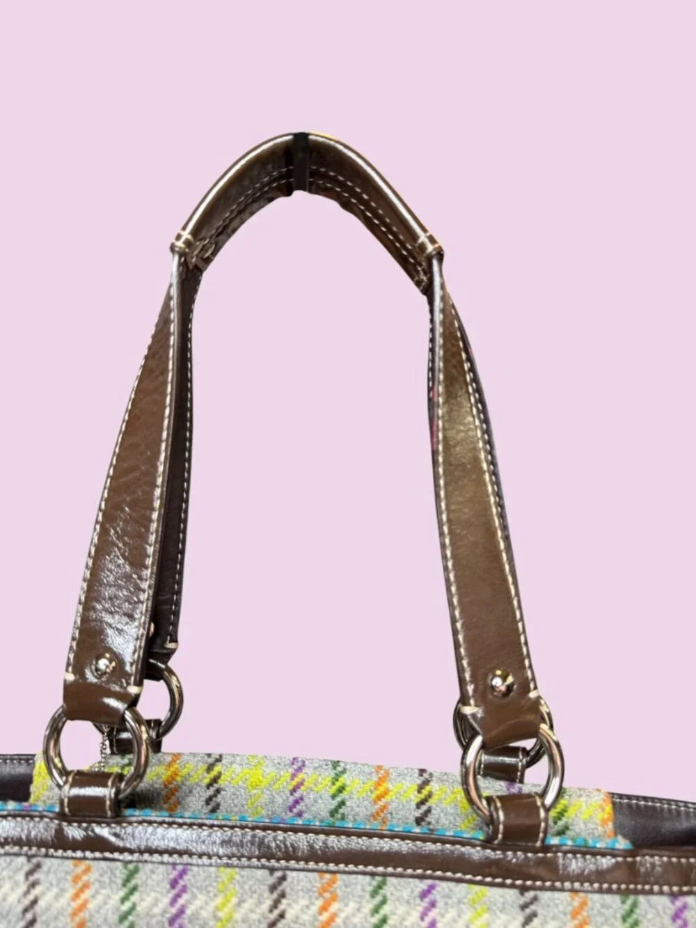 Coach Penelope Tattersall Wool Tweed 2010 - Like New - Picture 11 of 16